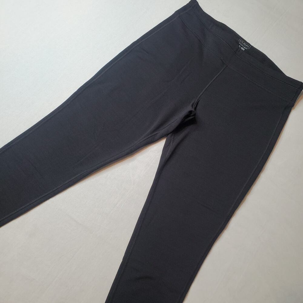 L.L. Bean Women's Size XL Polartec Fleece Tights Black 291859